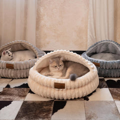 Indoor cat hole bed, washable covered cat bed