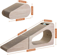 Cardboard cat scratch triangle 2-in-1 cat scratch ramp