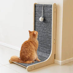Felt cat scratch scraper, L-shaped scratch pad