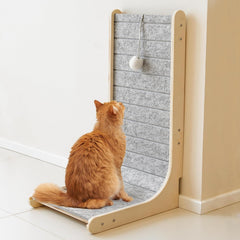 Felt cat scratch scraper, L-shaped scratch pad