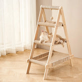A tree house that can be used in all seasons, with a hammock and scratch column, a large cat tower, and durable cat furniture indoors