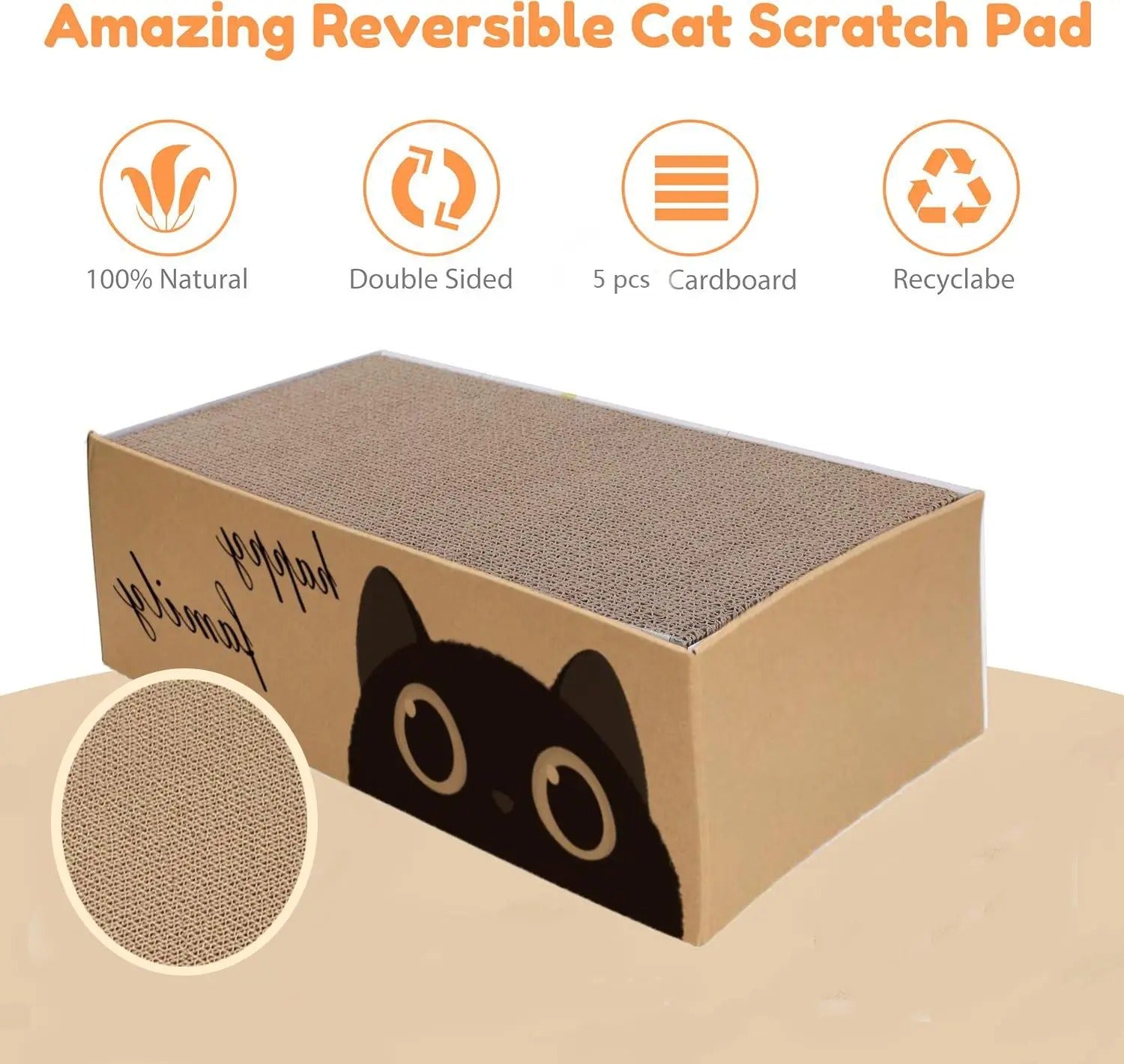 Carton style cat scratching board