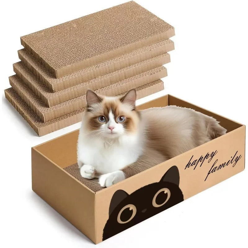 Carton style cat scratching board