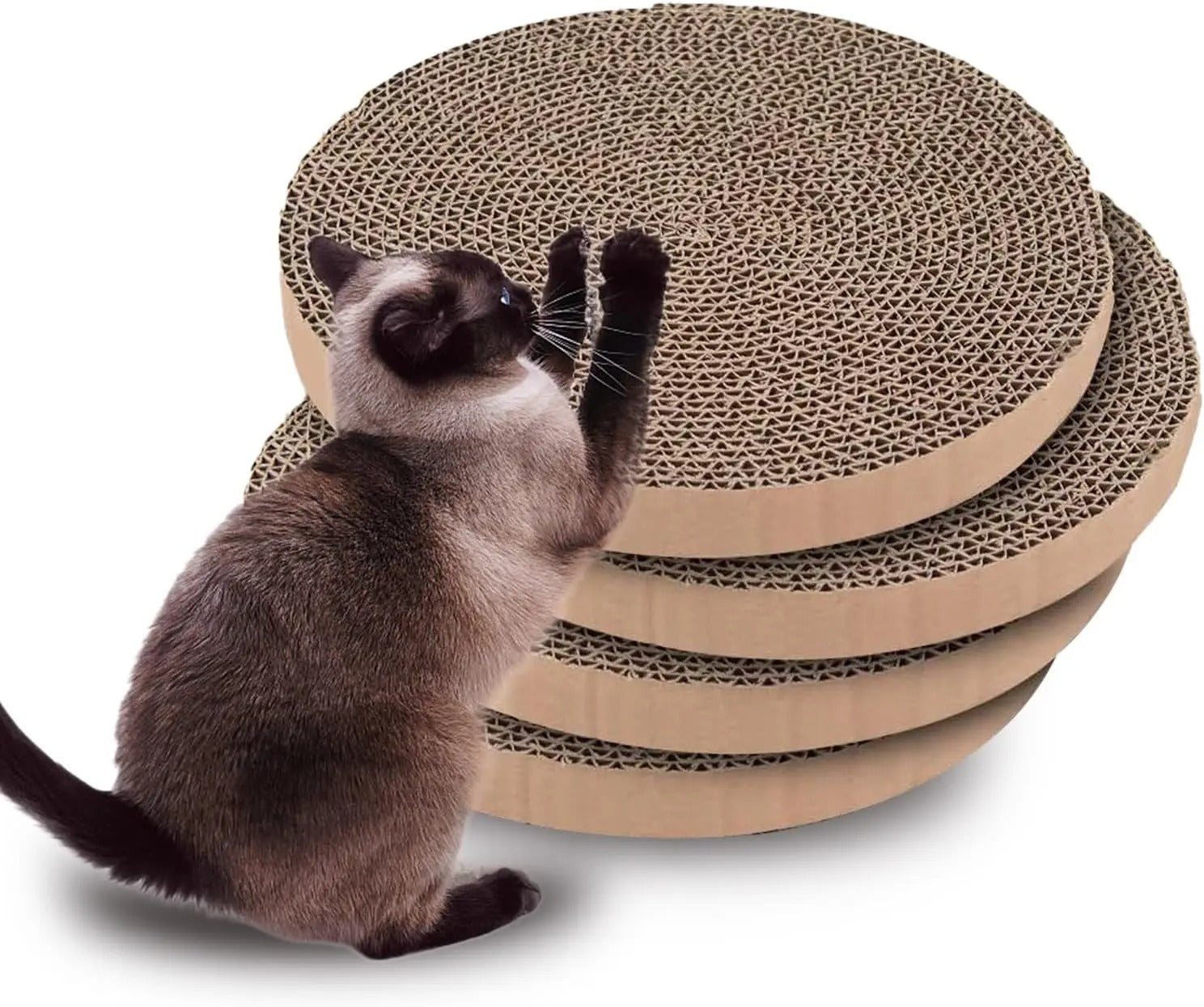 Circular flat cat scratch board