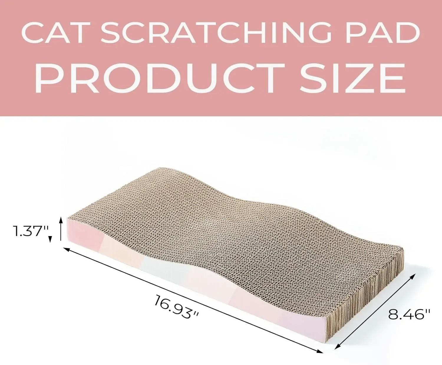 Rectangular wave cat scratching board