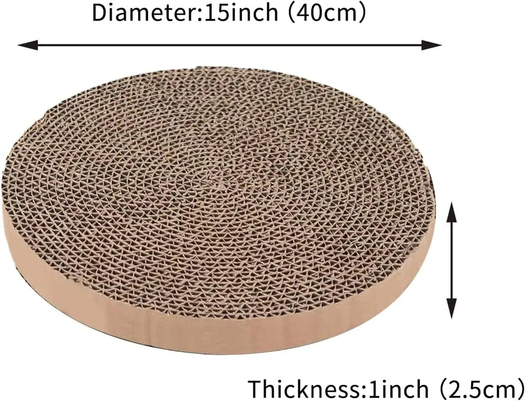 Circular flat cat scratch board