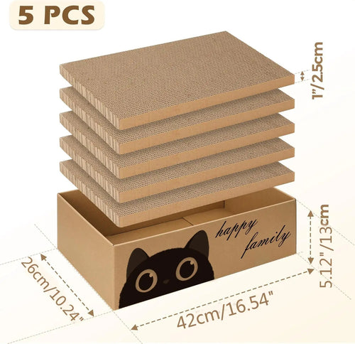 Carton style cat scratching board