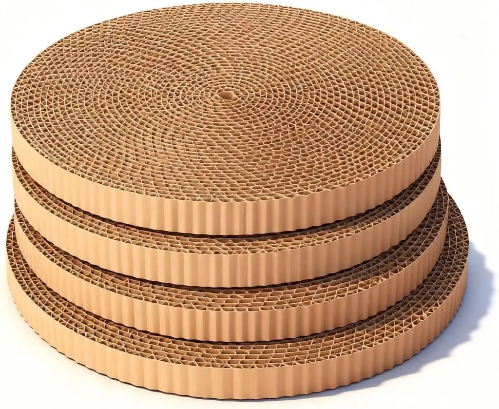 Circular flat cat scratch board