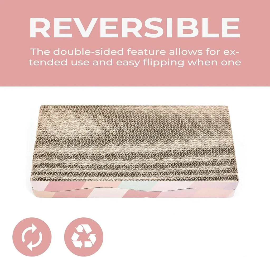 Rectangular wave cat scratching board