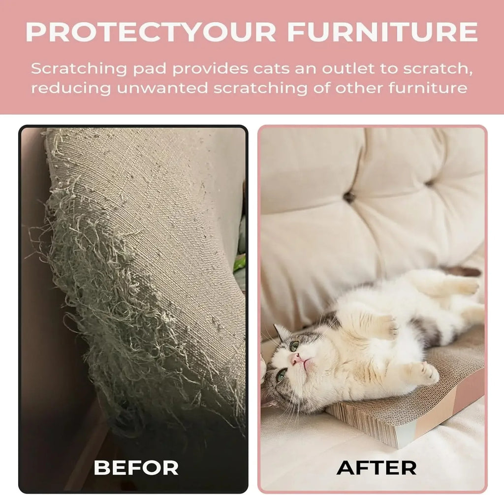 Rectangular wave cat scratching board
