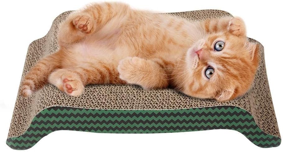 Cat scraper - reversible cardboard scraper, durable cat scraper bowl