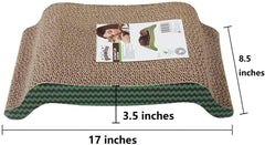 Cat scraper - reversible cardboard scraper, durable cat scraper bowl