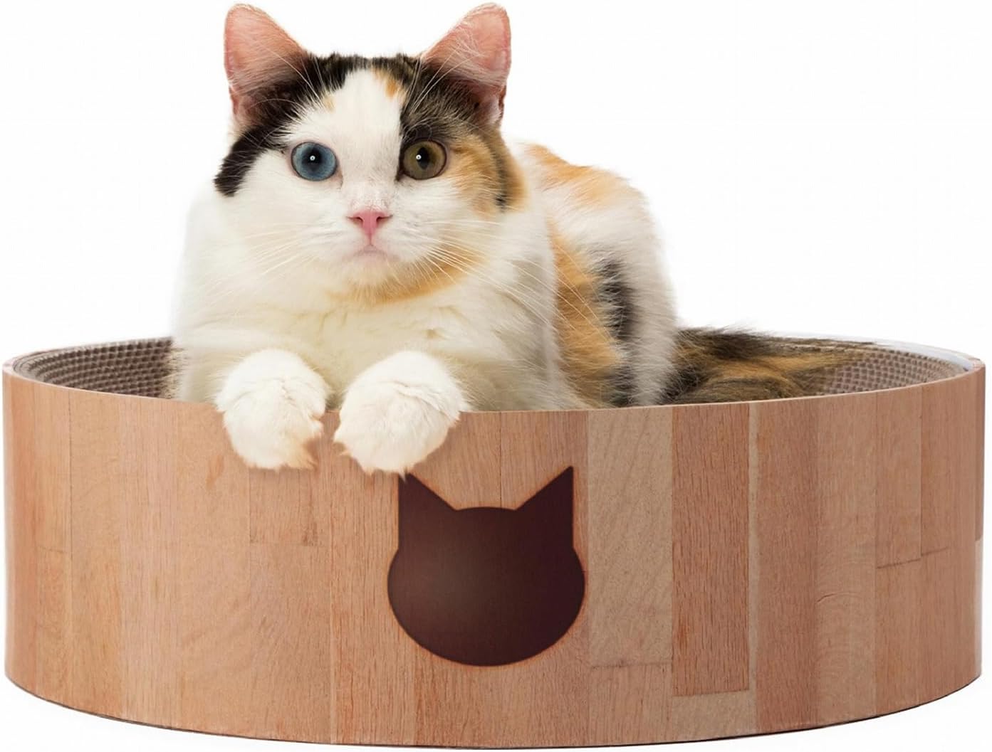 Indoor cat scratching bowl - cat scratching blinds with reversible usability and additional comfort