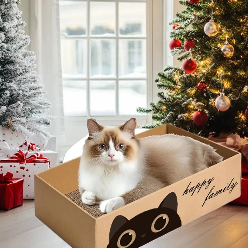 Carton style cat scratching board