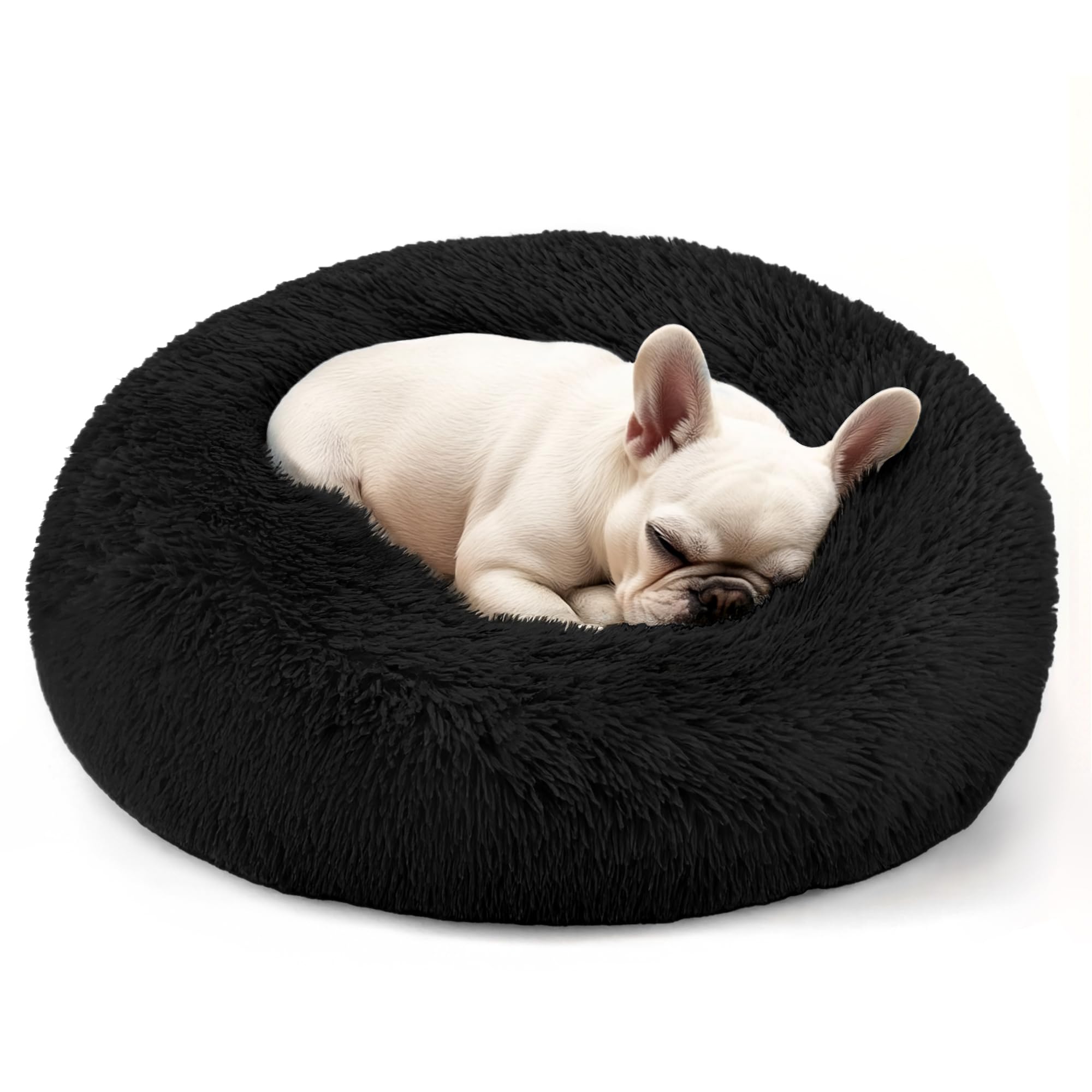 Suitable for indoor cat beds, a 20 inch soothing donut bed for kittens