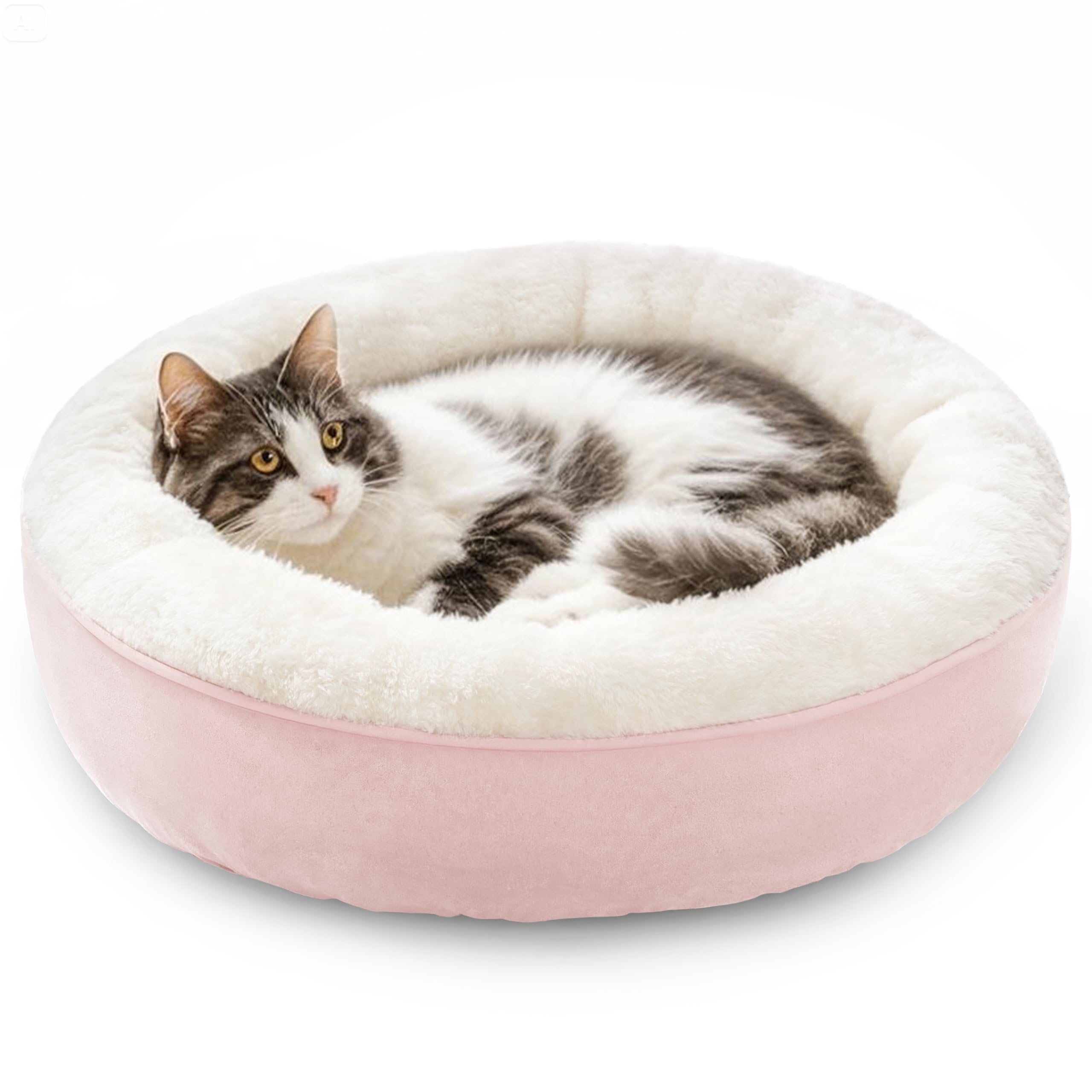 Cabin round donut cat dog mattress, 20 inch cat or puppy bed