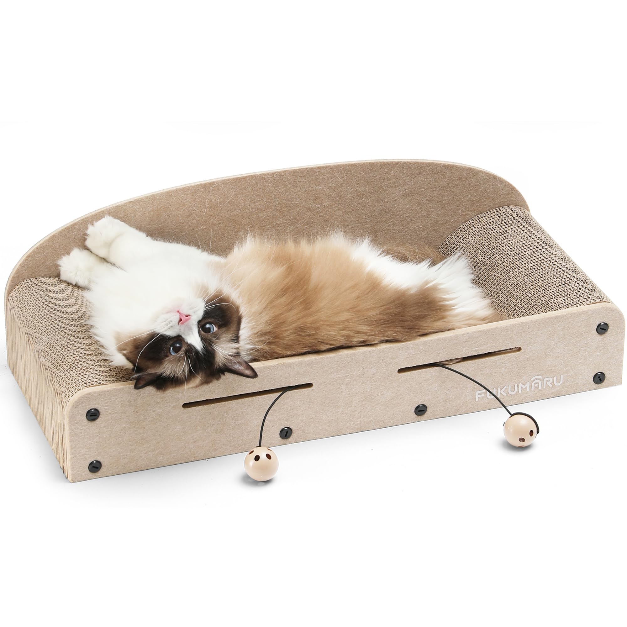 26 inch cat scratch bed, 2 reversible cardboard cat scratch pads