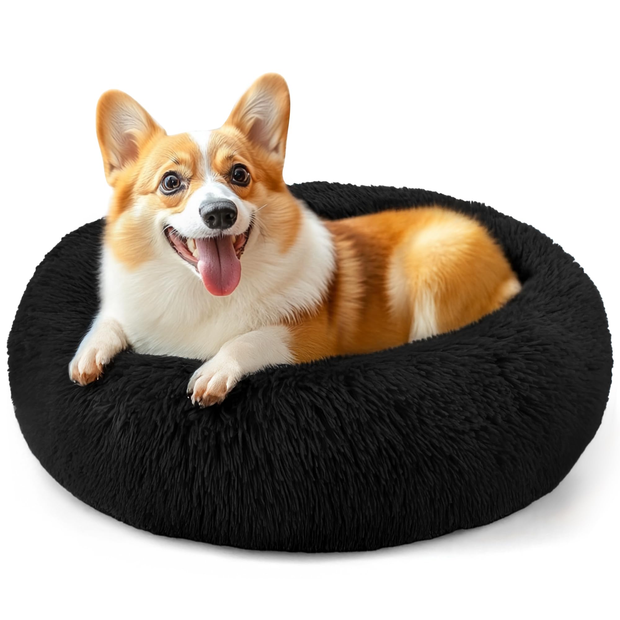 Suitable for indoor cat beds, a 20 inch soothing donut bed for kittens