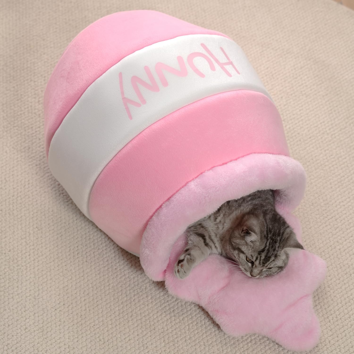Honey pot cat hole bed, soft and thick rebound sponge pet nest