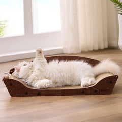 26 inch cardboard cat scratch bed - large indoor cat scratch bed sofa, orthopedic scratch board