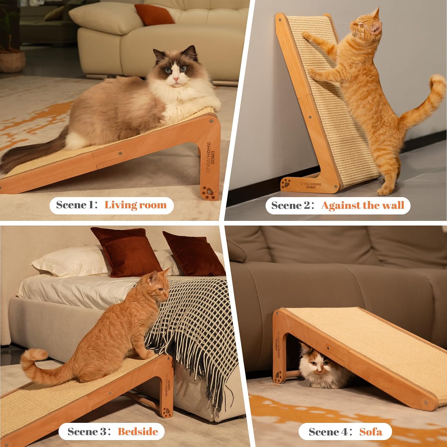 Pet sisal cat scratching ramp, suitable for indoor cats,