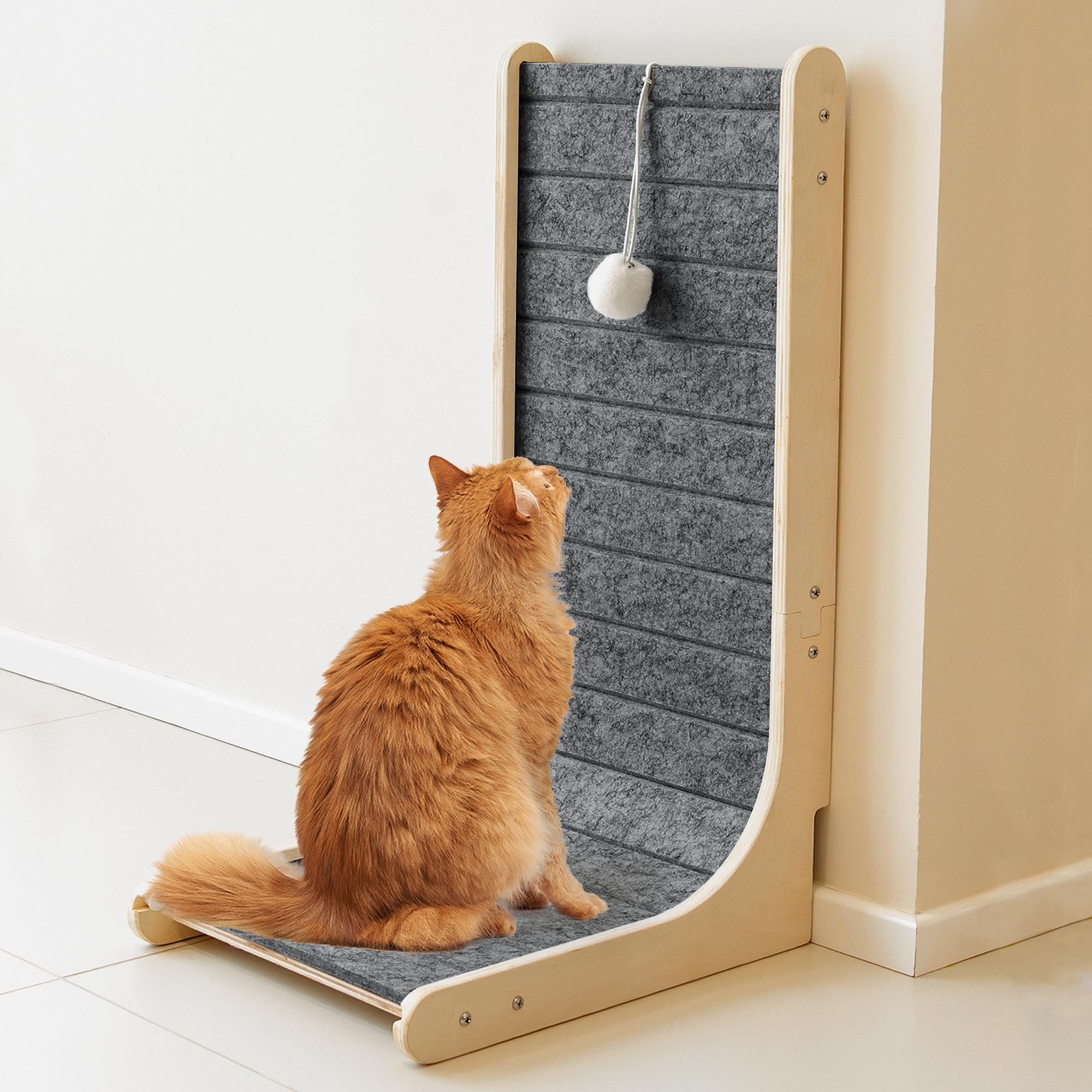 Felt cat scratch scraper, L-shaped scratch pad