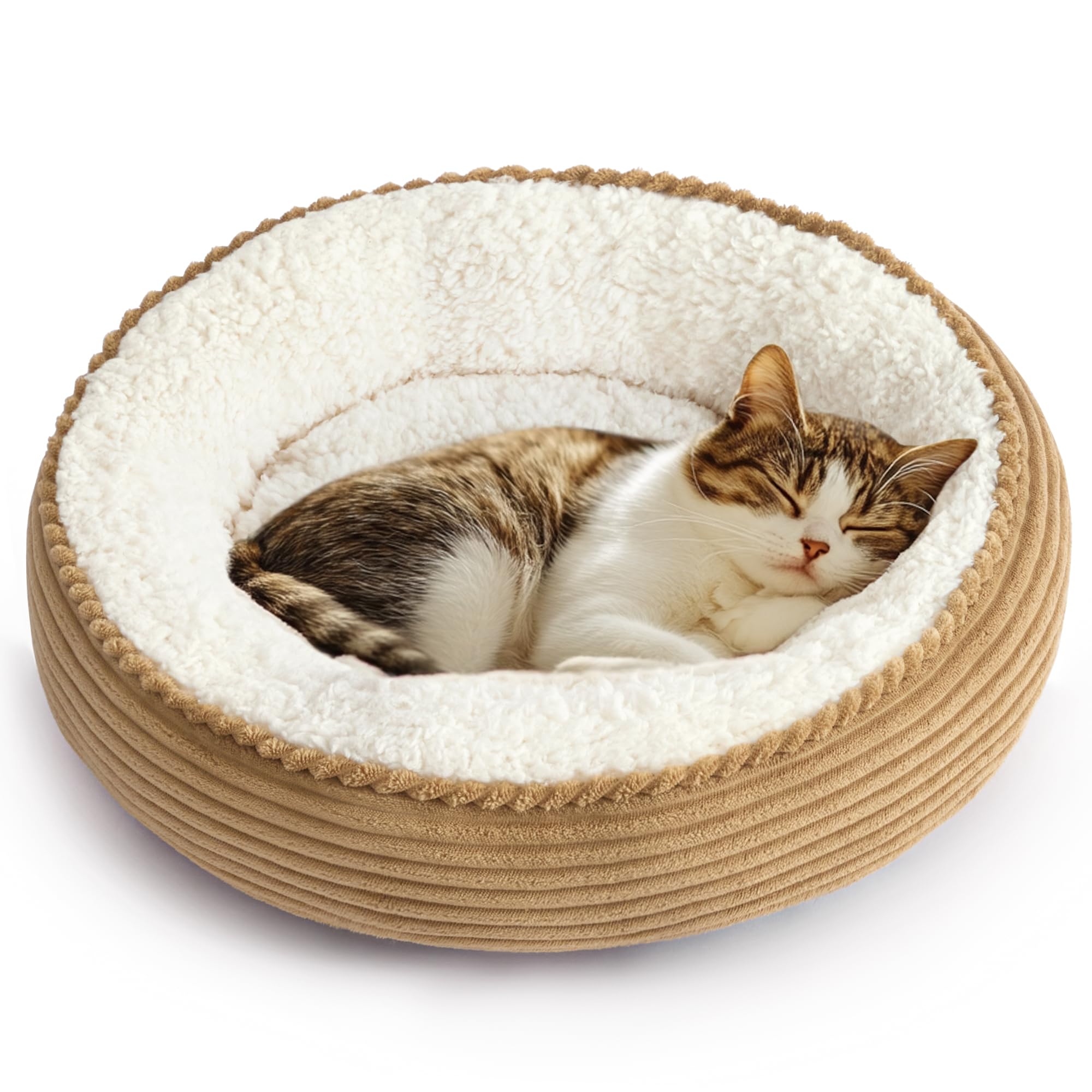 Cabin round donut cat dog mattress, 20 inch cat or puppy bed