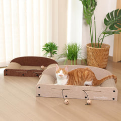26 inch cat scratch bed, 2 reversible cardboard cat scratch pads