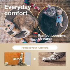 Indoor cat scratching bowl - cat scratching blinds with reversible usability and additional comfort