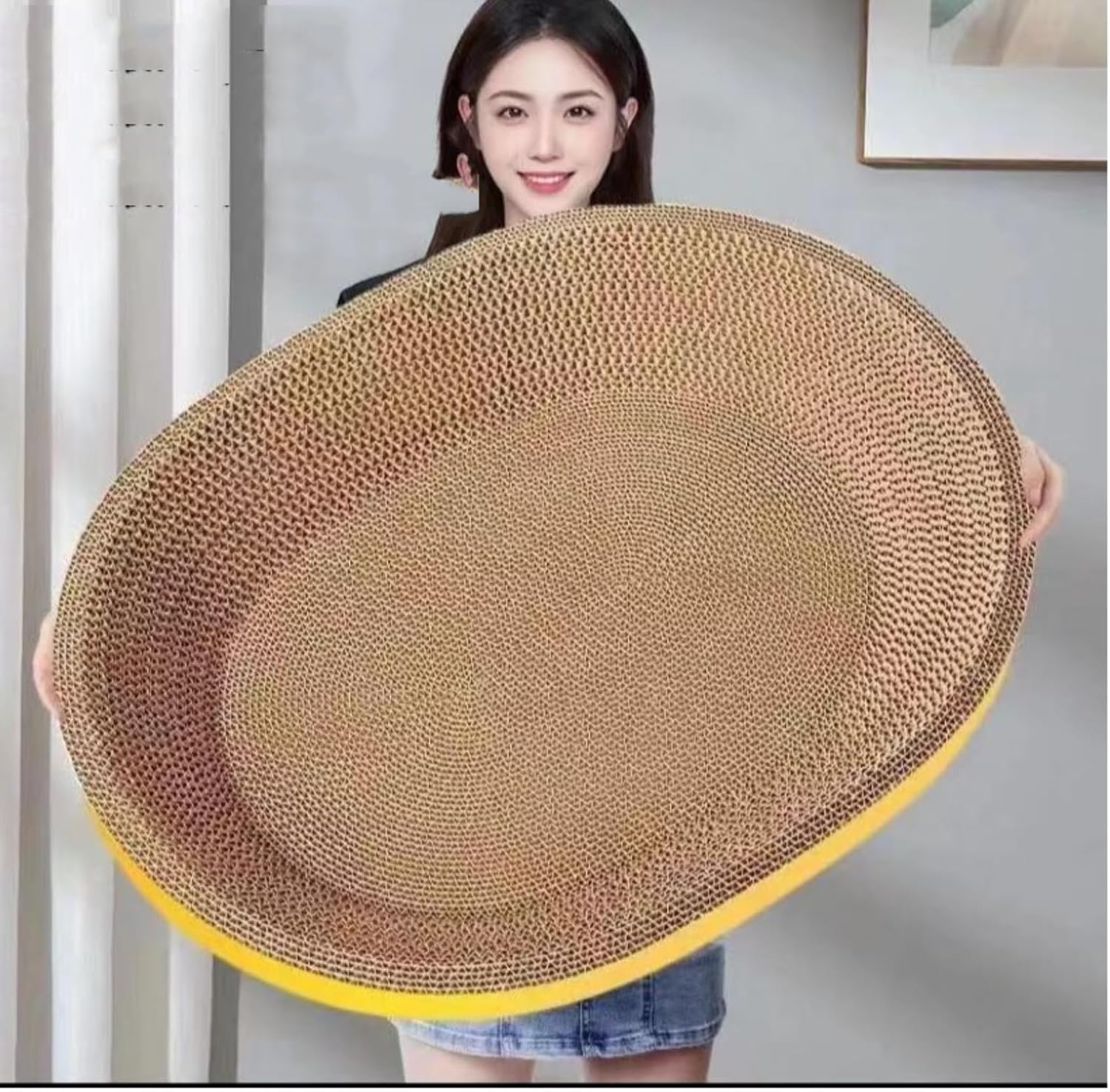 Circular cat scratch board corrugated paper cat nest cat