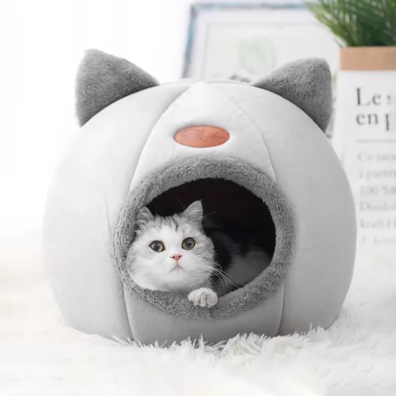 Winter new deep sleep comfortable cat bed small cushion basket