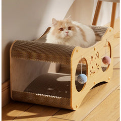 Vertical double-layer cat catching board, wear-resistant cat house, no shed climbing cat frame