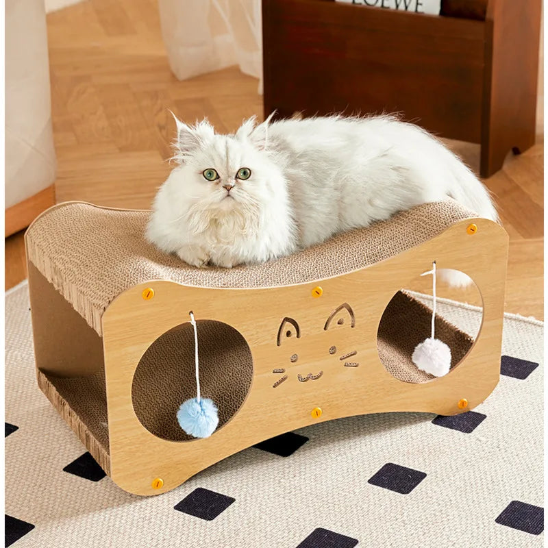 Vertical double-layer cat catching board, wear-resistant cat house, no shed climbing cat frame