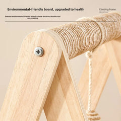 A tree house that can be used in all seasons, with a hammock and scratch column, a large cat tower, and durable cat furniture indoors