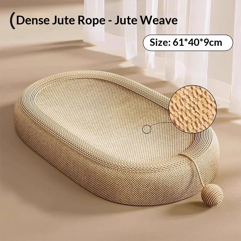 Extra Large Round Sisal Cat Scratcher Bed Durable No Shedding Integrated Cat Nest Scratch Resistant Cat Climbing Frame Cat Shelf