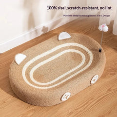 Extra Large Round Sisal Cat Scratcher Bed Durable No Shedding Integrated Cat Nest Scratch Resistant Cat Climbing Frame Cat Shelf