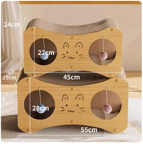 Vertical double-layer cat catching board, wear-resistant cat house, no shed climbing cat frame