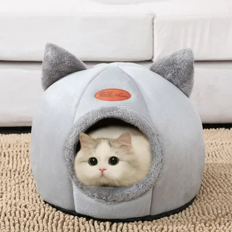 Winter new deep sleep comfortable cat bed small cushion basket